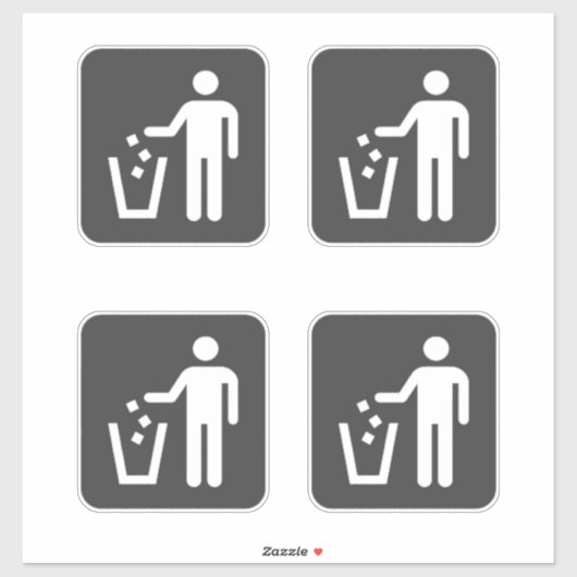 ごみ箱の屋内と屋外 シール (シート)