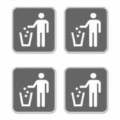 ごみ箱の屋内と屋外 シール (正面)