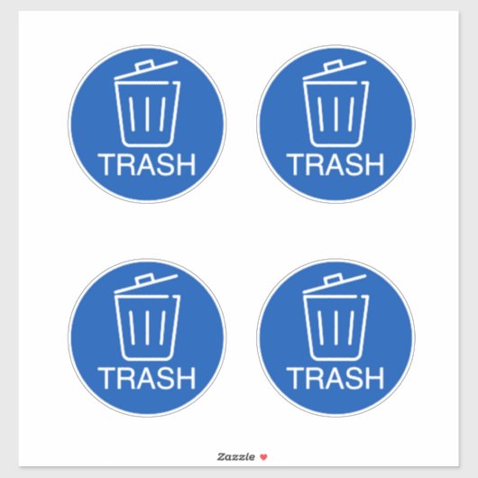 ごみ箱の屋内と屋外 シール (シート)