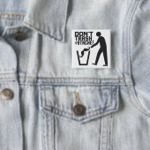 ごみ箱の痛みカスタムボタン 缶バッジ (インサイチュ)