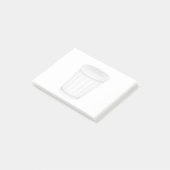ごみ箱の3Dワイヤフレームモデル ポストイット (アングル)