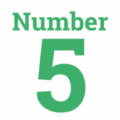 ごみ箱または空き箱の番号指独身の数 シール (正面)