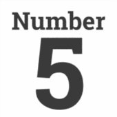 ごみ箱または空き箱の番号指独身の数 シール (正面)