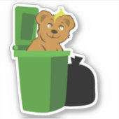 ごみ箱を引っ張る シール (正面)