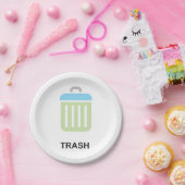 ごみ箱アイコンごみ箱紙プレート ペーパープレート (パーティー)