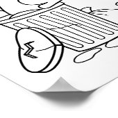 ごみ箱アライグマ着色ページ ポスター (角)