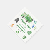 ごみ箱トラック1st誕生日パーティー スタンダードカクテルナプキン (角)