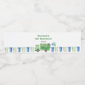 ごみ箱トラック1st誕生日パーティー ペットボトルラベル (シングルラベル)