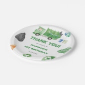 ごみ箱トラック1st誕生日パーティー ペーパープレート (アングル)