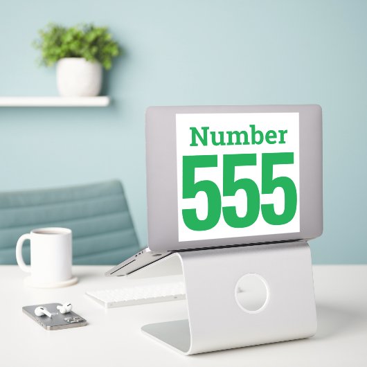 ごみ箱ビン番号（最大3桁） シール (デスク上のノートパソコン)