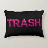 ごみ箱ホットピンクグリッター アクセントクッション (正面)