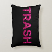 ごみ箱ホットピンクグリッター アクセントクッション (正面(垂直))