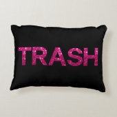 ごみ箱ホットピンクグリッター アクセントクッション (裏面)