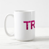 ごみ箱ホットピンクグリッター コーヒーマグカップ (左)