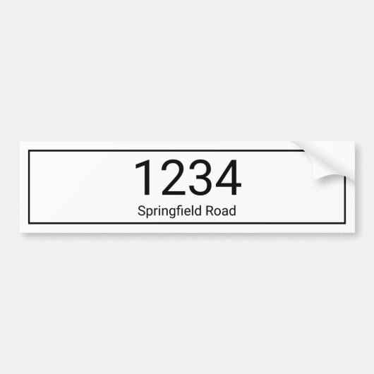 ごみ箱メールボックス住所 シールシール バンパーステッカー (正面)