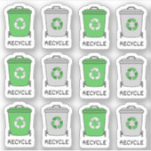 ごみ箱リサイクルアイコンごみ購入プランナー シール (正面)