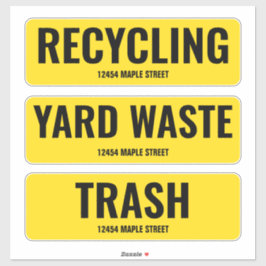 ごみ箱廃棄物処理場のアドレス付きリサイクル シール