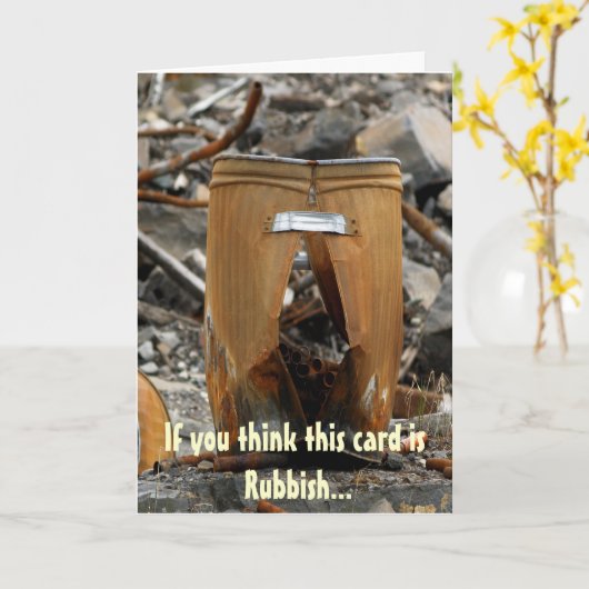 ごみ箱誕生日カード カード (黄色い花)