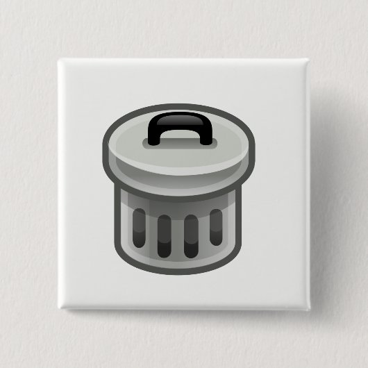 ごみ箱 缶バッジ (正面)