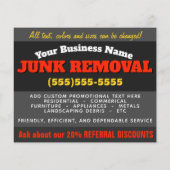 ごみ運搬ジャンクの取り外し4x5カスタムマーケティング チラシ (裏面)