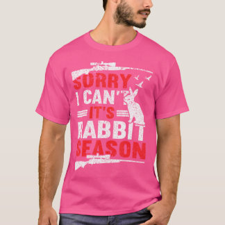 ごめんそのラビットシーズン狩り恋人おもしろい Tシャツ