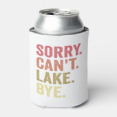ごめんできない湖バイおもしろいアウトドアキャンピングギフト 缶クーラー (缶正面)