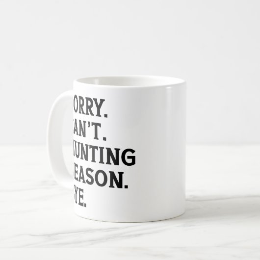 ごめんできない狩りシーズンバイおもしろい狩り恋人 コーヒーマグカップ (正面左)