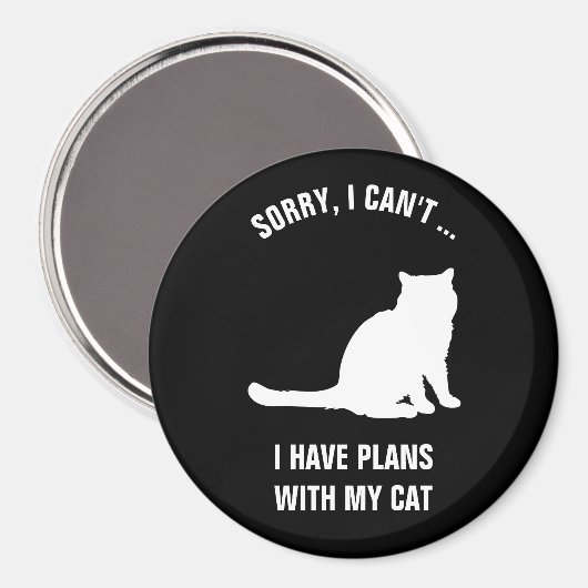 ごめんできない…私は猫と予定がある マグネット (正面/裏面)