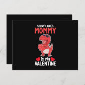 ごめんなさいレディースモーミーは私のバレンタインTレックス恐竜 ポストカード (正面/裏面)