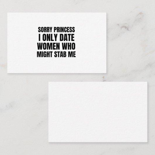 ごめんなさい姫様私を刺す女性との付き合いしかない 名刺 (正面/裏面)