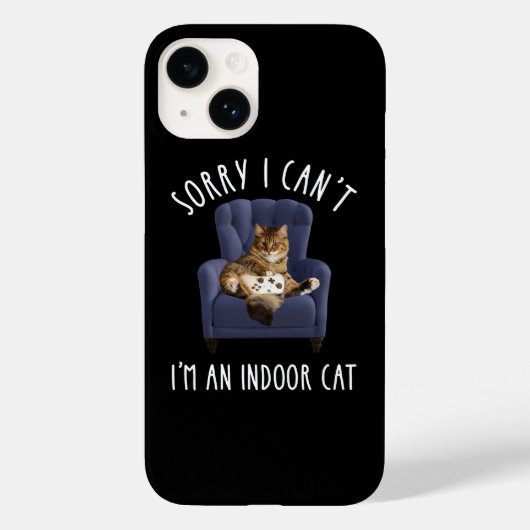 ごめんなさい無理です - 室内猫です Case-Mate iPhoneケース (裏面)