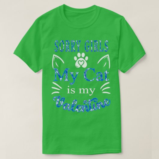 ごめんなさい私の猫はバレンタイン Tシャツ (デザイン正面)
