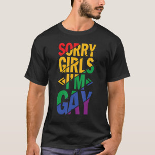 ごめんなさい私はゲイレインボーlgbtプライドLgbtqガールズカラー Tシャツ