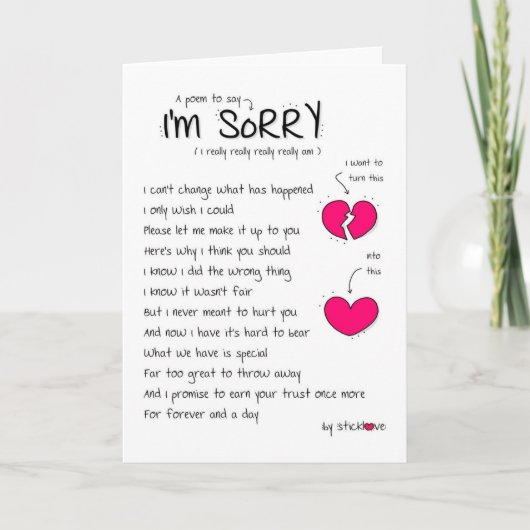 ごめんなさい カード (正面)