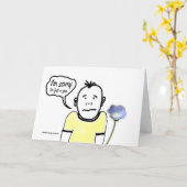 ごめんなさい – 漫画の男 – カード (黄色い花)