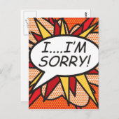 ごめんねおもしろいレトロ漫画本ポップ・アートの画 ポストカード (正面/裏面)