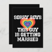 ごめんねこの男は結婚ゲイ インビテーションポストカード (正面/裏面)