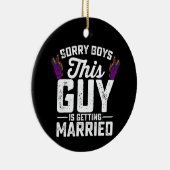 ごめんねこの男は結婚ゲイ セラミックオーナメント (右)