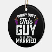 ごめんねこの男は結婚ゲイ セラミックオーナメント (左)