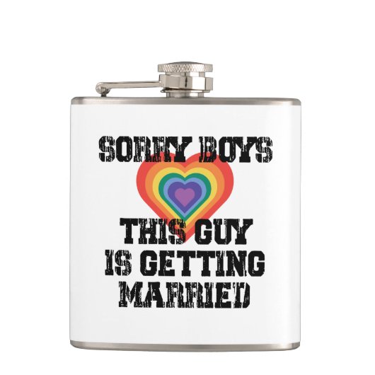 ごめんねこの男は結婚ゲイ フラスク (正面)