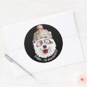 ごめんねインドグニト(日本のスピッツ)おもしろい犬 ラウンドシール (封筒)