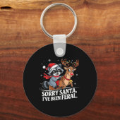 ごめんねサンタ私はフェラルクリスマスホリデイreccされている キーホルダー (正面)
