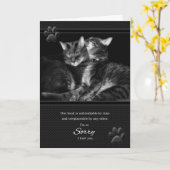 ごめんねタビー猫を許して カード (黄色い花)