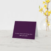 ごめんねバカな陵辱おもしろい引用文 カード (黄色い花)