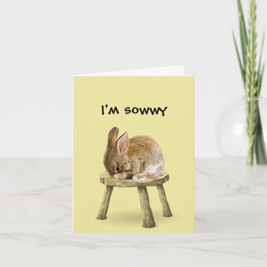 ごめんねバニー・ラビットカード サンキューカード (正面)