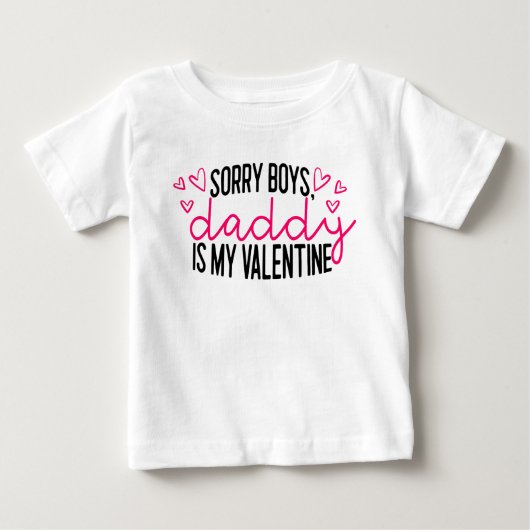 ごめんねパパはバレンタインなの ベビーTシャツ (正面)