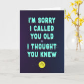 ごめんね古い電話してた考えよ、おもしろい。 カード (黄色い花)