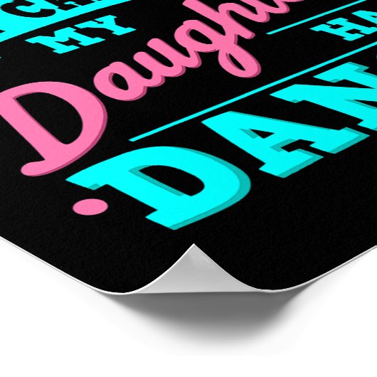 ごめんね娘がダンス踊りDを持っておもしろいいない ポスター (角)