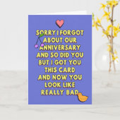 ごめんね忘れ記念日の事 カード (黄色い花)