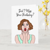 ごめんね恋しく思誕生日おもしろい カード (黄色い花)